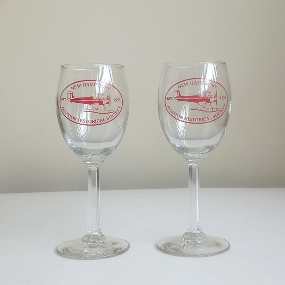 Vintage Aviation Wine Glasses Set of 2 - Picture 10 of 12